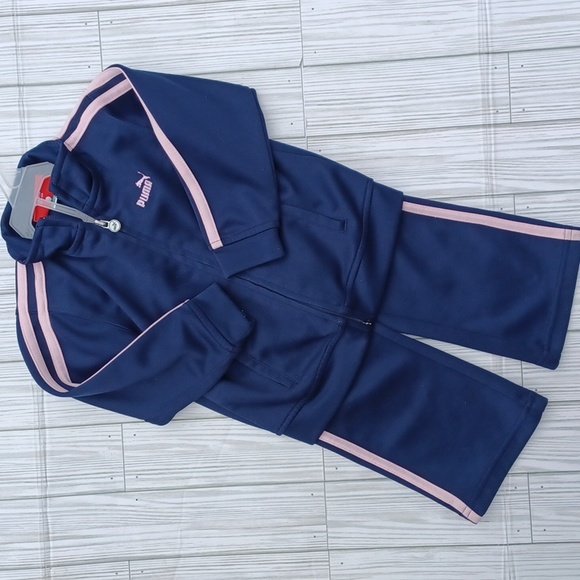 PUMA 2PC OUTFIT. GIRL 24 MONTHS Navy blue & Pink. - Picture 1 of 7